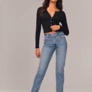 Abercrombie & Fitch Light Blue Straight Leg Jeans